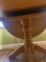 Oak drop leaf table
