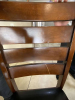 Solid wood dining table 4 chairs and bench