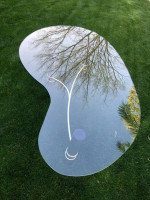 Mid century kidney shaped coffee table