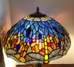 Beautiful Tiffany Style Dragonfly Table Lamp - 16x24