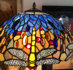 Beautiful Tiffany Style Dragonfly Table Lamp - 16x24