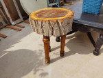 Woodsy Slab Stump End Table