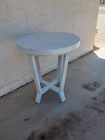 Round White Metal Table