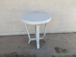 Round White Metal Table