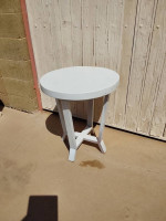 Round White Metal Table
