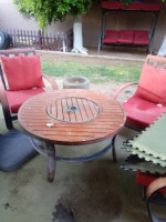 Patio Set Fireplace Table