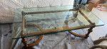 Coffee table, glass top