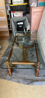 Coffee table, glass top