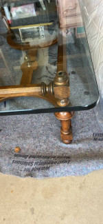 Coffee table, glass top