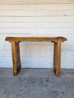 Rustic Trunk Wood Console Table