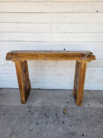 Rustic Trunk Wood Console Table