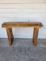 Rustic Trunk Wood Console Table