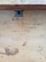 Rustic Antique Wood Tall Post Office Table Desk