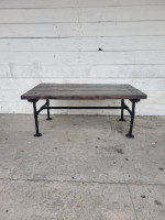 Rustic Metal and Wood Coffee Table