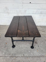 Rustic Metal and Wood Coffee Table