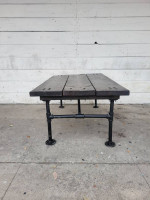 Rustic Metal and Wood Coffee Table