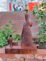 Beautiful Walnut Wood Single Table Lamp