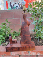 Beautiful Walnut Wood Single Table Lamp