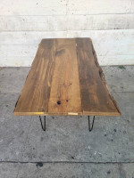 Contemporary Wood and Metal Coffee Table