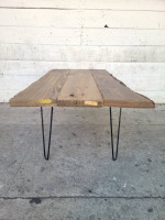 Contemporary Wood and Metal Coffee Table
