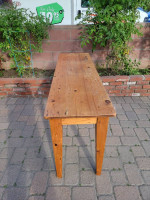 Rustic Pine Wood Console Table