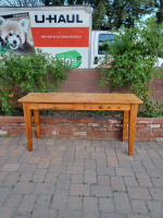Rustic Pine Wood Console Table