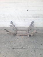 Brutalist Metal Coffee Table Base no Glass Top