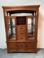 Matching: Large display china cabinet, entertainment cabinet & side table