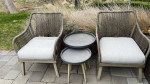 Nice outdoor sectional couch, chair set and table
