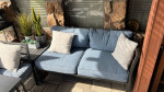 Nice outdoor sectional couch, chair set and table