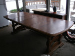 kitchen table solid wood with 2 slides 8ft