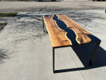 White Oak Resin Dining Table