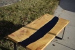 Mulberry and Black Resin River Coffee Table