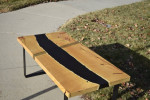 Mulberry and Black Resin River Coffee Table