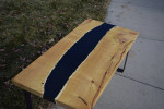 Mulberry and Black Resin River Coffee Table