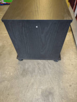 small black rolling shelf/coffee table