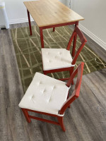 Ikea Pinntorp table + 2 Chairs