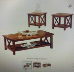 Coffee table and end table set