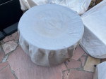 Outdoor Propane Fire Pit Table Stone 24" H x 32" W
