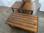 Wooden coffee table and side/end tables