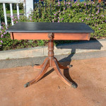 Antique Brandt table mahogany iron and brass hardware