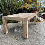 Solid wood rustic coffee table