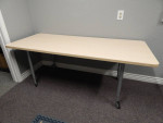 Adjustable Height Table with Wheels