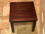 Side table plant stand wood