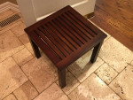 Side table plant stand wood