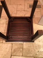 Side table plant stand wood