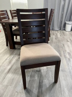 7 piece wood dining table and chairs real wood dining set