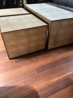 Mid century coffee table and two end tables stacking tables made by Dwell Studio