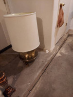 2 Bulb Brass Table Lamp with shade