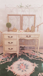 French shabby chic French makeup table
